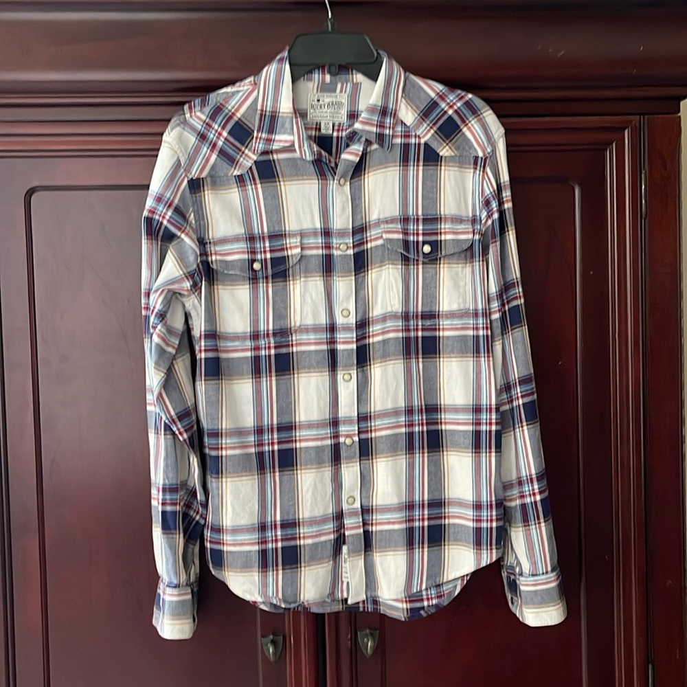 Men’s Lucky Brand Saturday Stretch flannel pearl snap shirt